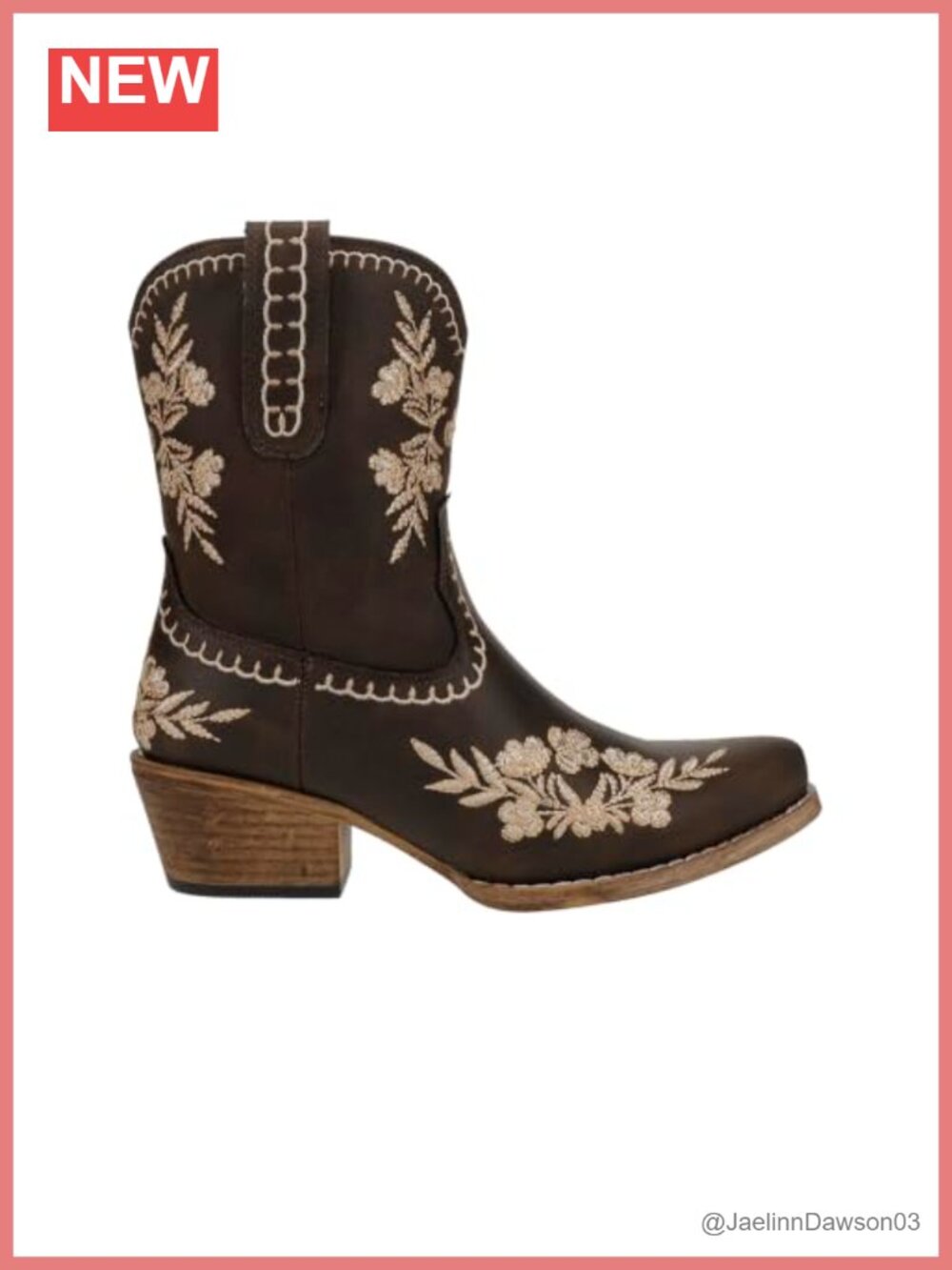 ROPER Wynona Faux Leather Ankle Bootie Snip Toe Block Heel